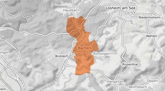 Mietspiegelkarte Losheim am See Bachem